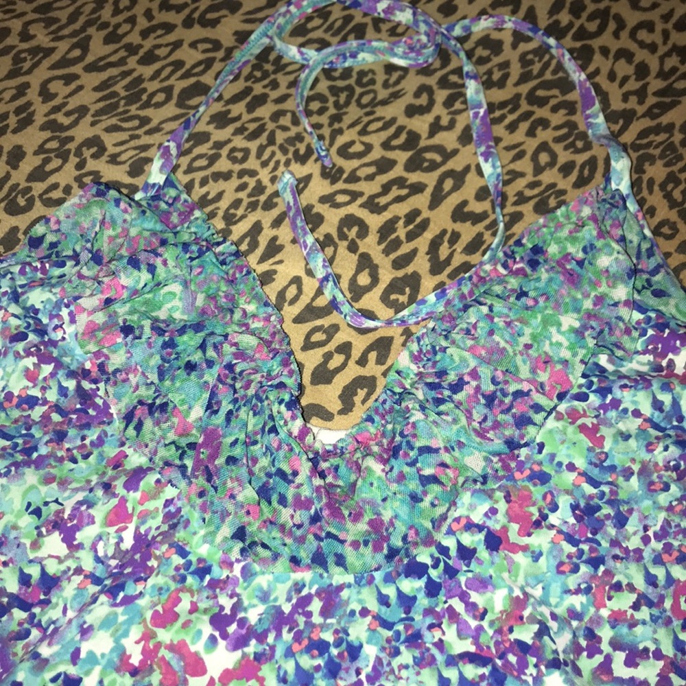 Kenneth Cole Reaction Ruffle Trim Tankini Top - Picture 2 of 6